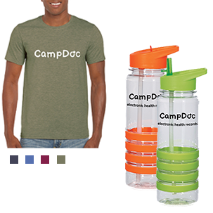 CampDoc Shirt + Water Bottle