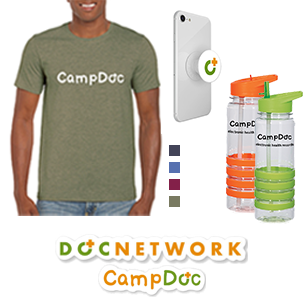 CampDoc Shirt + Water Bottle + Pop Socket + Sticker