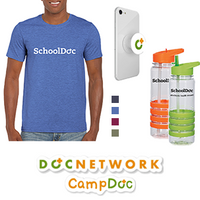 SchoolDoc Shirt + Water Bottle + Pop Socket + Sticker